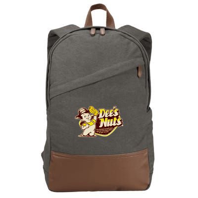 Funny Vintage Dee's Nuts Logo Cotton Canvas Backpack