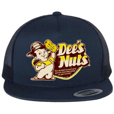 Funny Vintage Dee's Nuts Logo Flat Bill Trucker Hat