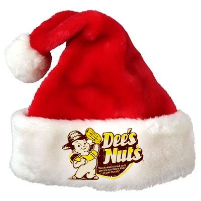 Funny Vintage Dee's Nuts Logo Premium Christmas Santa Hat