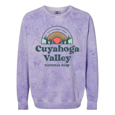 Family Vacation Design Cute Gift Retro Cuyahoga Valley National Park Gift Colorblast Crewneck Sweatshirt