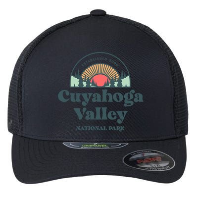 Family Vacation Design Cute Gift Retro Cuyahoga Valley National Park Gift Flexfit Unipanel Trucker Cap