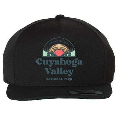 Family Vacation Design Cute Gift Retro Cuyahoga Valley National Park Gift Wool Snapback Cap