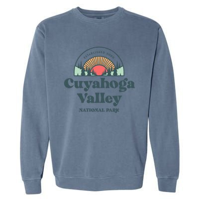 Family Vacation Design Cute Gift Retro Cuyahoga Valley National Park Gift Garment-Dyed Sweatshirt