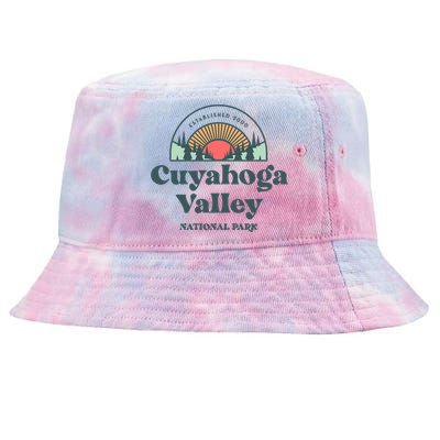 Family Vacation Design Cute Gift Retro Cuyahoga Valley National Park Gift Tie-Dyed Bucket Hat