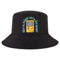 Funny Valentines Day Quit Playing With My Heart Retro Video Game Fan Cool Comfort Performance Bucket Hat