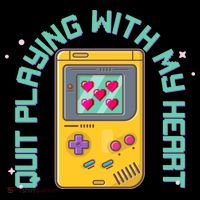 Funny Valentines Day Quit Playing With My Heart Retro Video Game Fan Flatbill Hat
