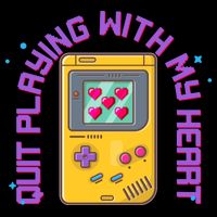 Funny Valentines Day Quit Playing With My Heart Retro Video Game Fan 16oz Travel Tumbler