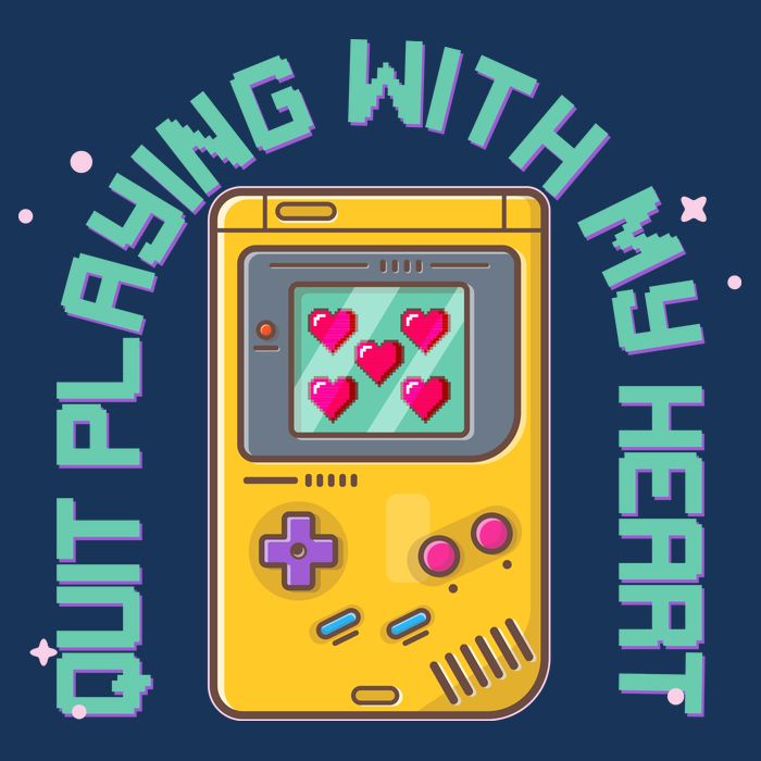 Funny Valentines Day Quit Playing With My Heart Retro Video Game Fan Infant Baby Jersey Bodysuit