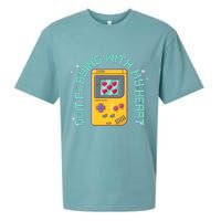 Funny Valentines Day Quit Playing With My Heart Retro Video Game Fan Sueded Cloud Jersey T-Shirt