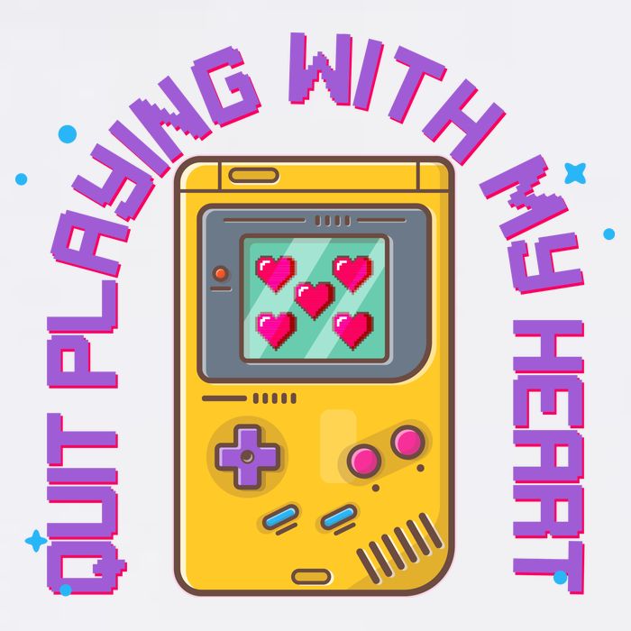 Funny Valentines Day Quit Playing With My Heart Retro Video Game Fan Garment-Dyed Sweatshirt