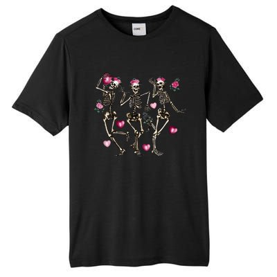 Funny Valentines Day Dancing Skeleton Valentines Tall Fusion ChromaSoft Performance T-Shirt