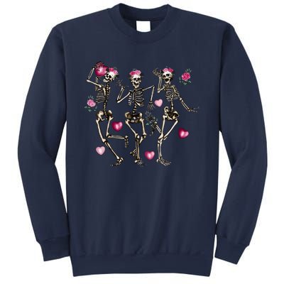 Funny Valentines Day Dancing Skeleton Valentines Sweatshirt