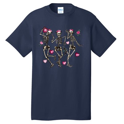 Funny Valentines Day Dancing Skeleton Valentines Tall T-Shirt