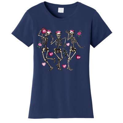 Funny Valentines Day Dancing Skeleton Valentines Women's T-Shirt