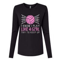 Funny Volleyball Design For Women Volleyball Player Womens Cotton Relaxed Long Sleeve T-Shirt