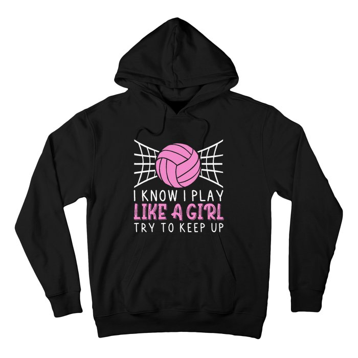 Funny Volleyball Design For Women Volleyball Player Hoodie