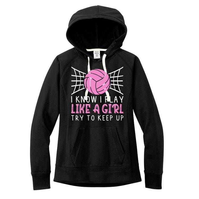 Funny Volleyball Design For Women Volleyball Player Women's Fleece Hoodie