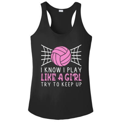 Funny Volleyball Design For Women Volleyball Player Ladies PosiCharge Competitor Racerback Tank