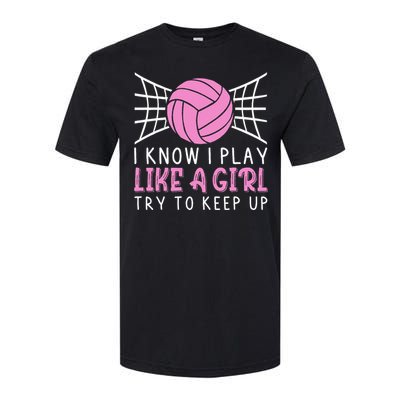 Funny Volleyball Design For Women Volleyball Player Softstyle CVC T-Shirt