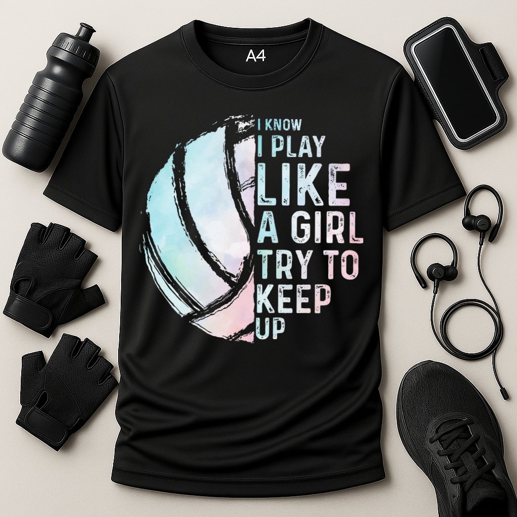 Funny Volleyball Design Women Teen Sports Lovers Cooling Performance Crew T-Shirt