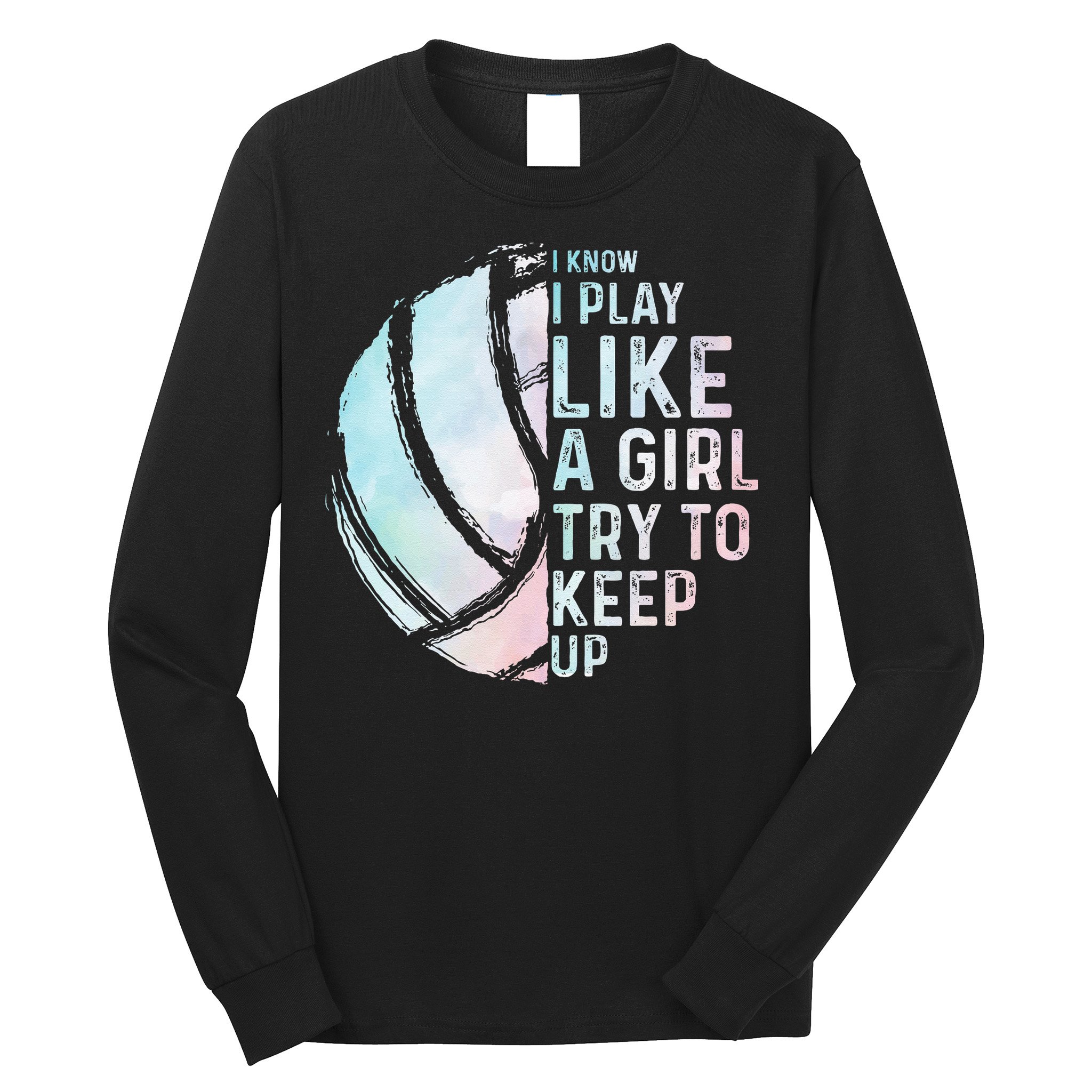 Funny Volleyball Design Women Teen Sports Lovers Long Sleeve Shirt