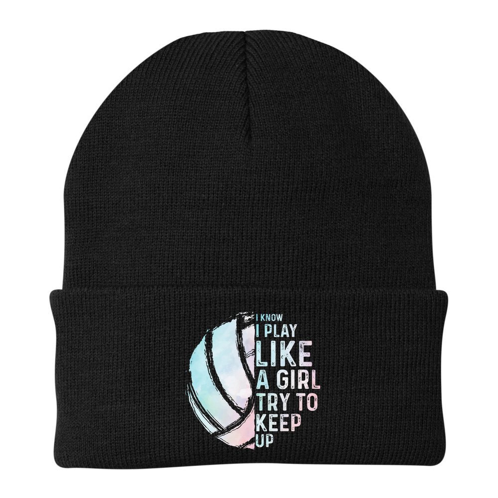 Funny Volleyball Design Women Teen Sports Lovers Beanie