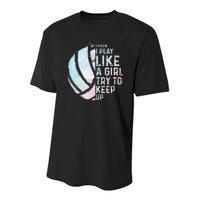 Funny Volleyball Design Women Teen Sports Lovers Youth Performance Sprint T-Shirt