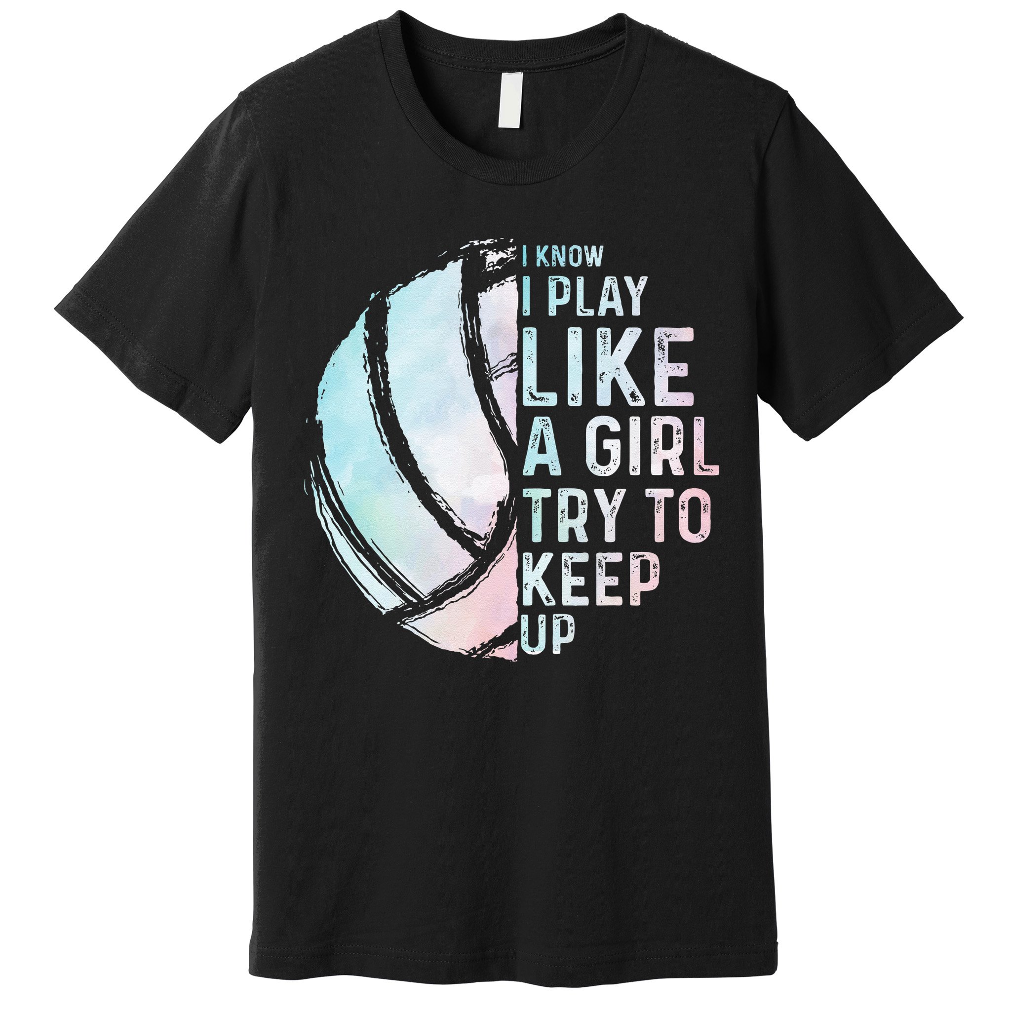 Funny Volleyball Design Women Teen Sports Lovers Premium T-Shirt