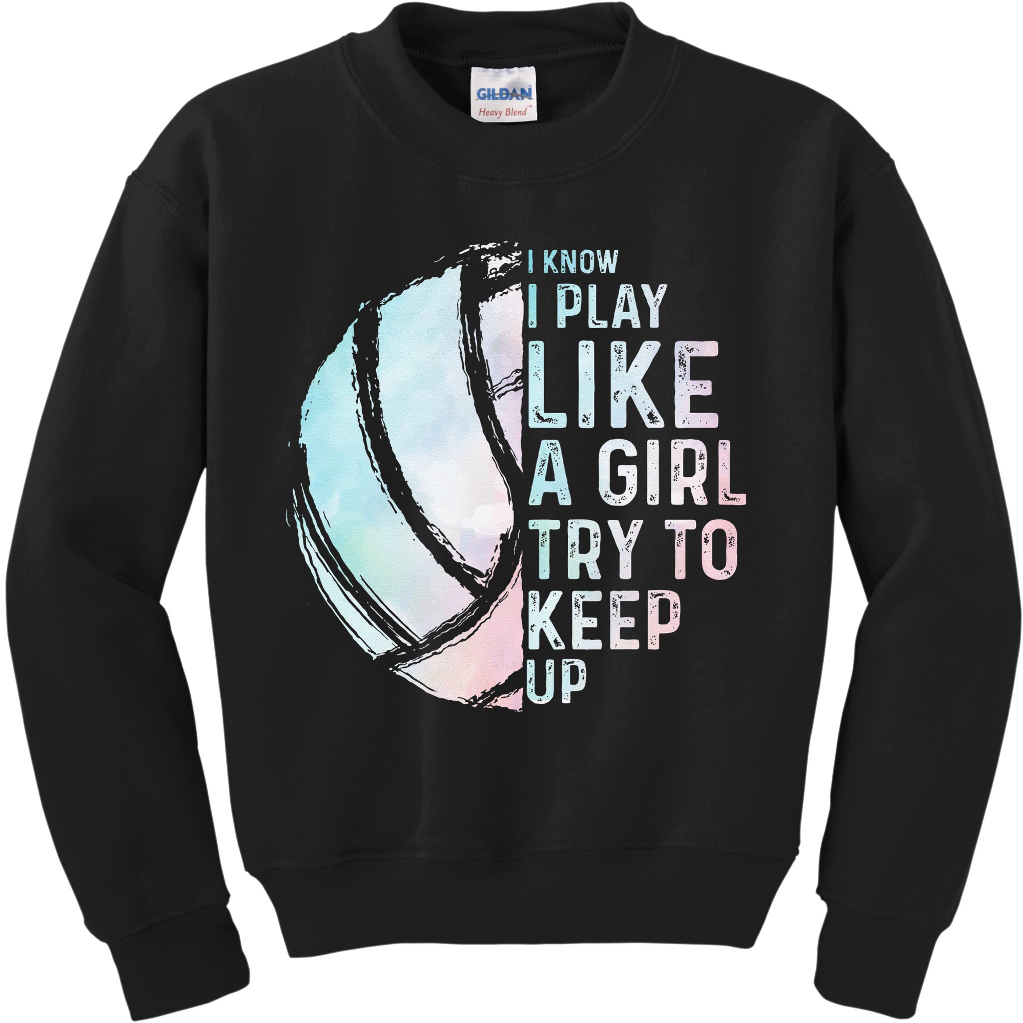 Funny Volleyball Design Women Teen Sports Lovers Kids Sweatshirt