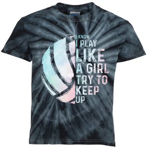 Funny Volleyball Design Women Teen Sports Lovers Kids Tie-Dye T-Shirt