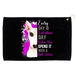 Funny Valentines Day Bull Terrier Mom Mother Cute Pink Bully Cool Gift Grommeted Golf Towel