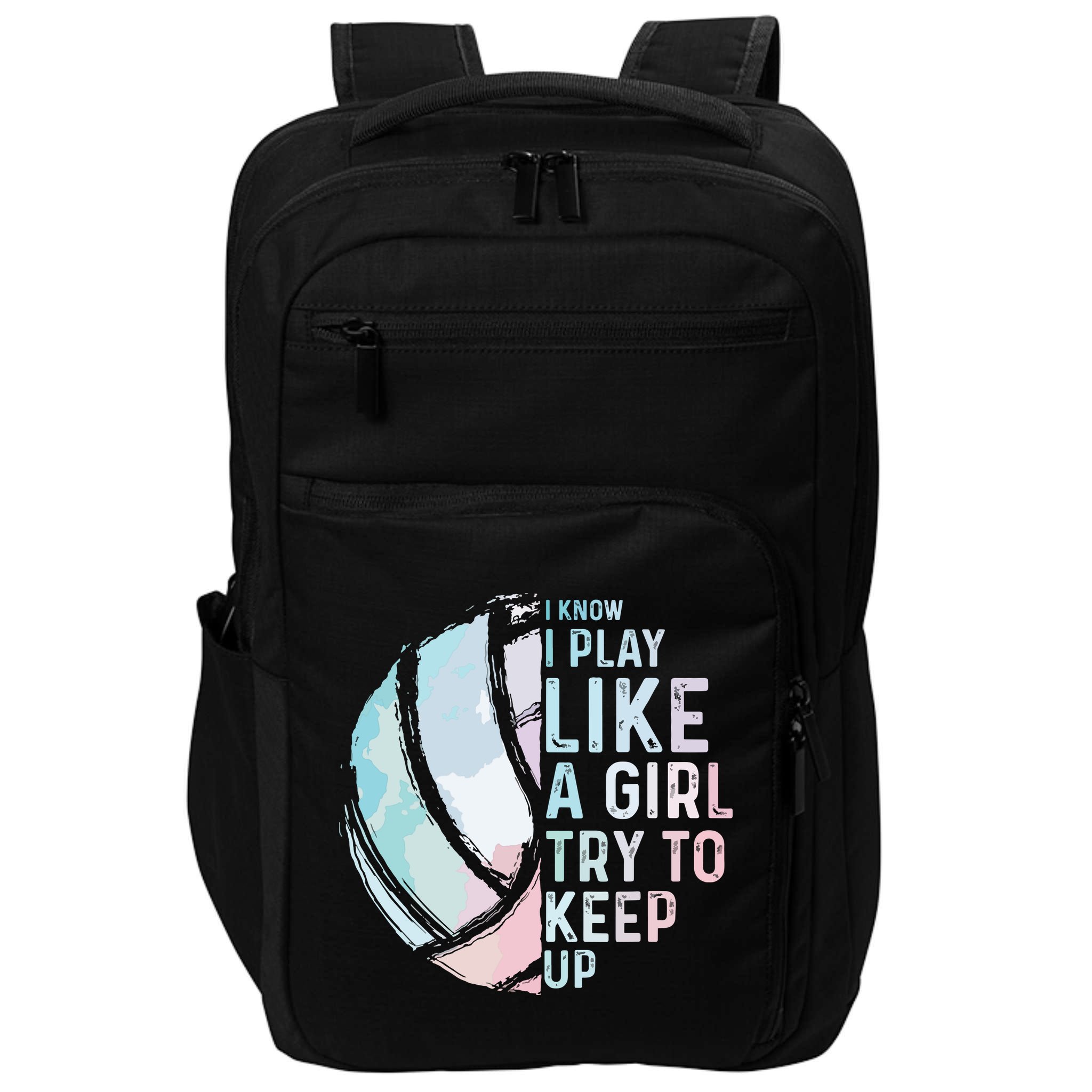 Funny Volleyball Design Teen Sports Lovers Impact Tech Backpack