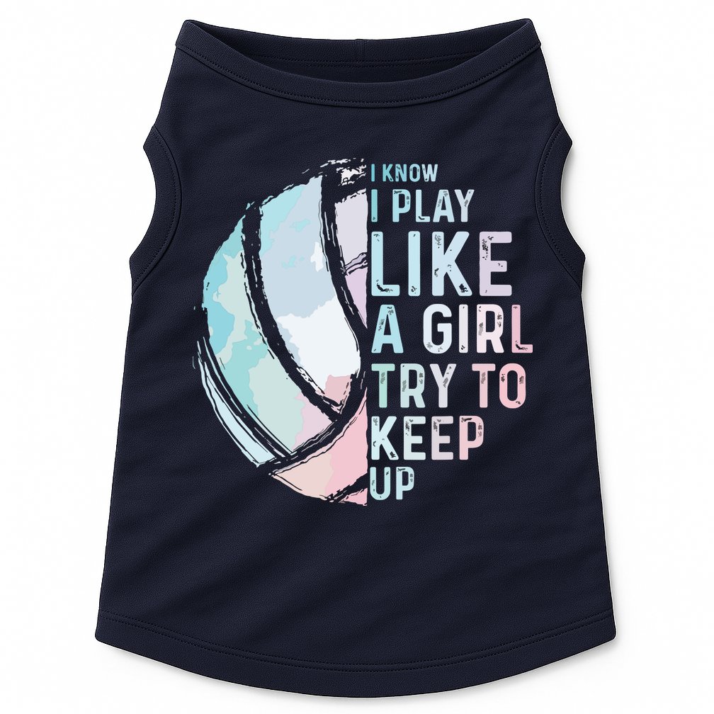 Funny Volleyball Design Teen Sports Lovers Doggie Tank