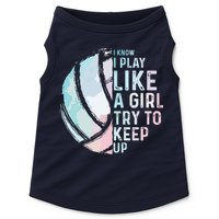 Funny Volleyball Design Teen Sports Lovers Doggie Tank