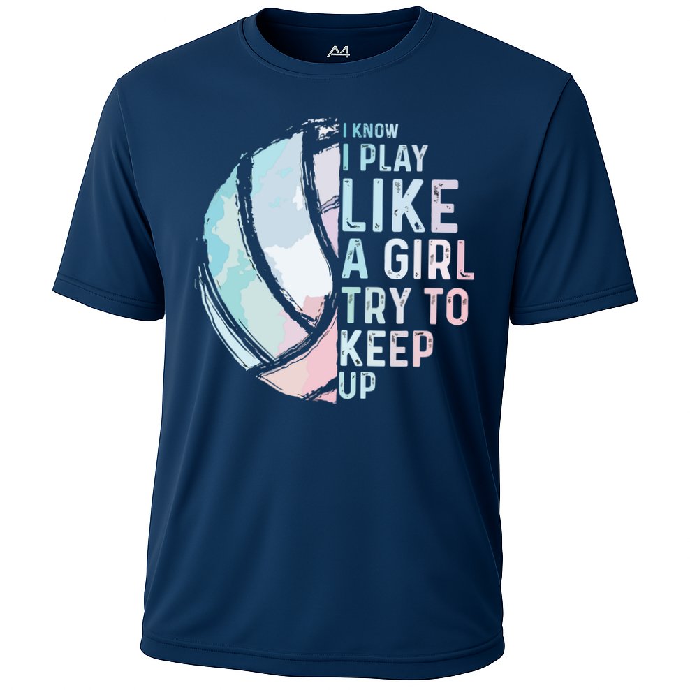 Funny Volleyball Design Teen Sports Lovers Cooling Performance Crew T-Shirt