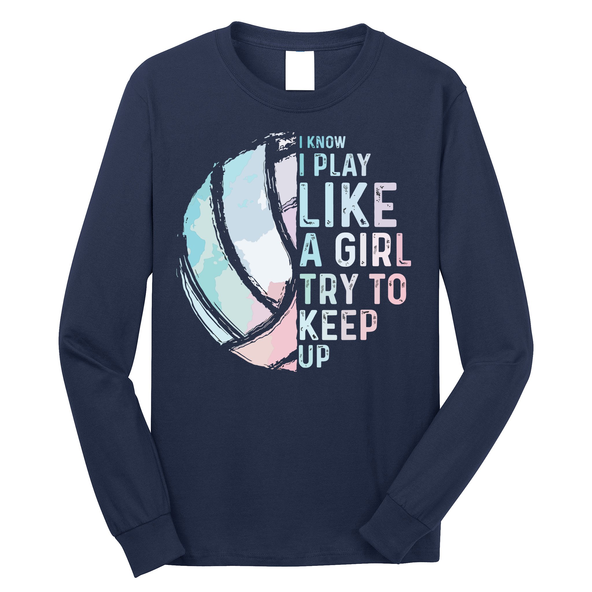 Funny Volleyball Design Teen Sports Lovers Long Sleeve Shirt
