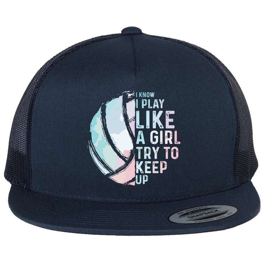 Funny Volleyball Design Teen Sports Lovers Flat Bill Trucker Hat