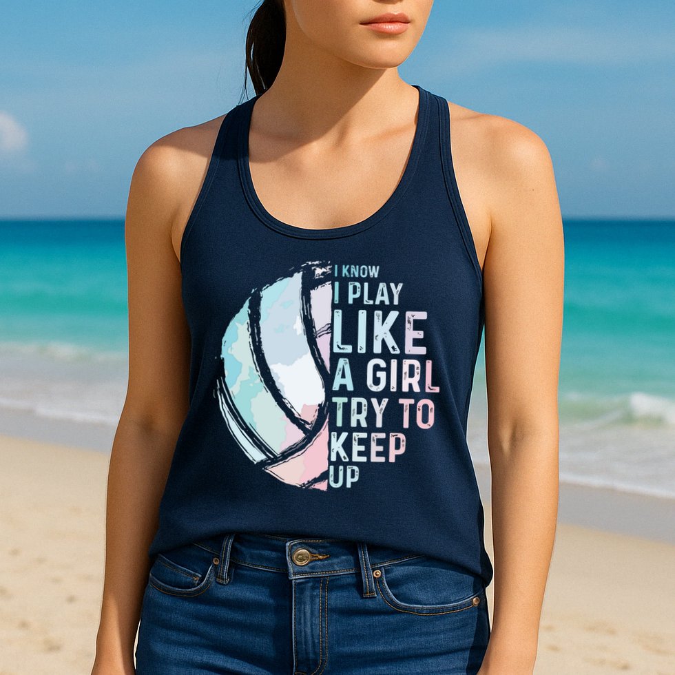 Funny Volleyball Design Teen Sports Lovers Womens Tank Top