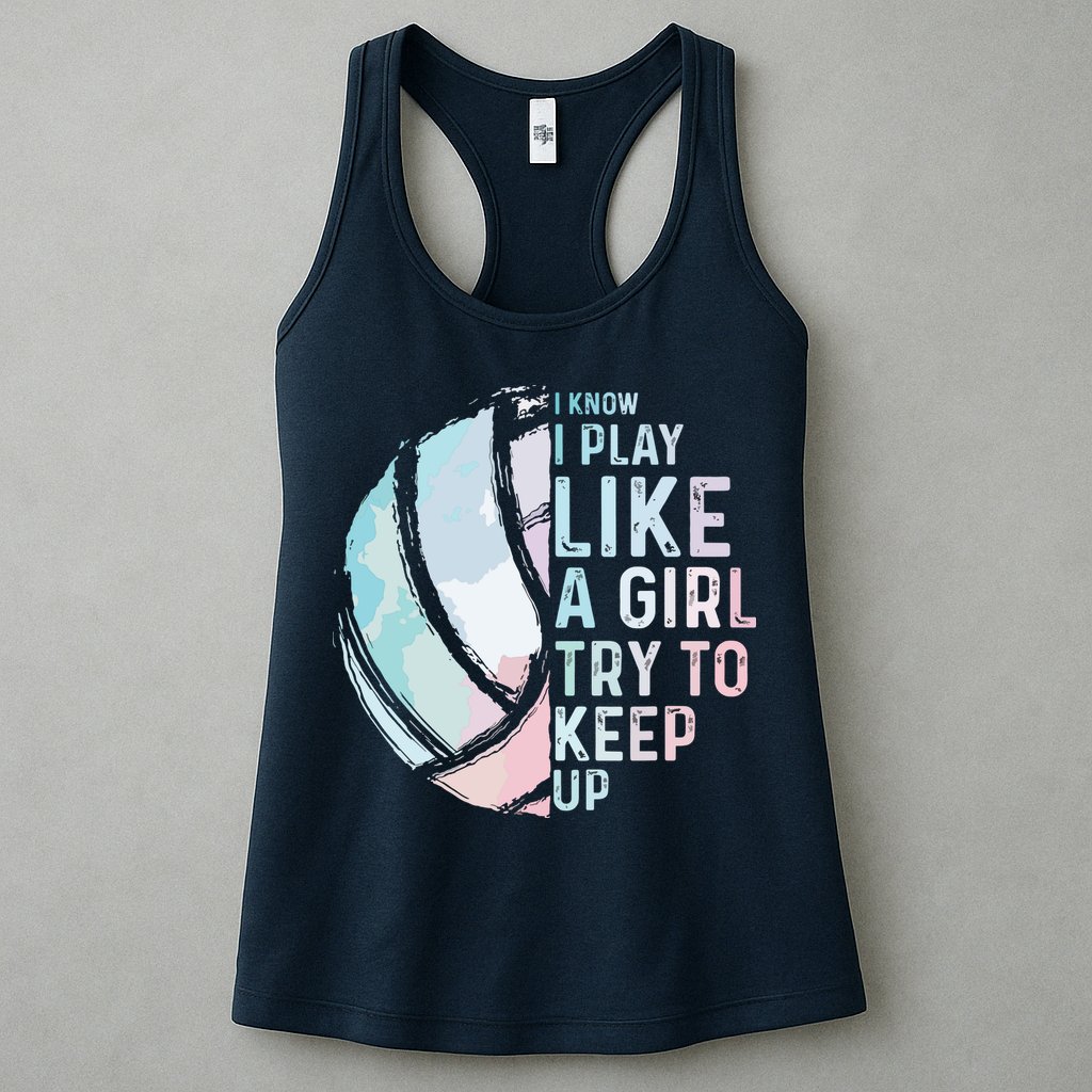 Funny Volleyball Design Teen Sports Lovers Womens Tank Top