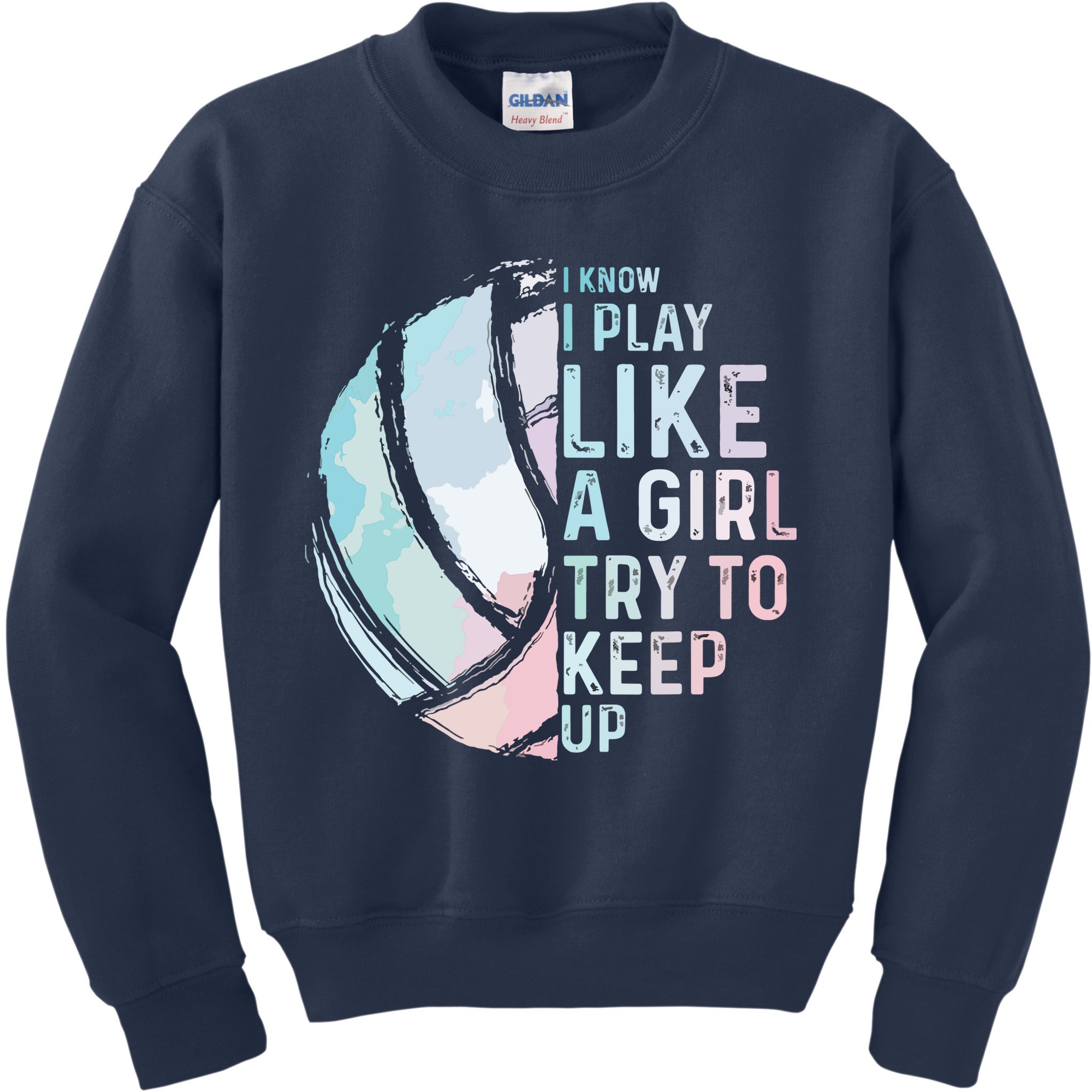 Funny Volleyball Design Teen Sports Lovers Kids Sweatshirt