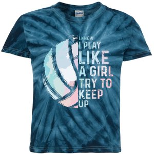 Funny Volleyball Design Teen Sports Lovers Kids Tie-Dye T-Shirt