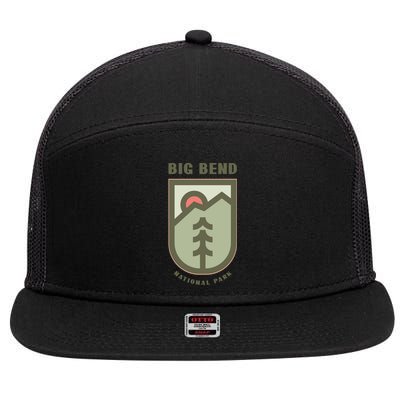 Family Vacation Design Great Gift Big Bend National Park Gift 7 Panel Mesh Trucker Snapback Hat