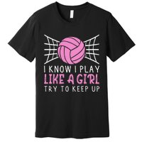 Funny Volleyball Design For Women Volleyball Player Premium T-Shirt