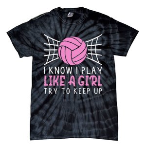 Funny Volleyball Design For Women Volleyball Player Tie-Dye T-Shirt