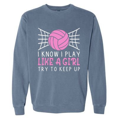 Funny Volleyball Design For Women Volleyball Player Garment-Dyed Sweatshirt