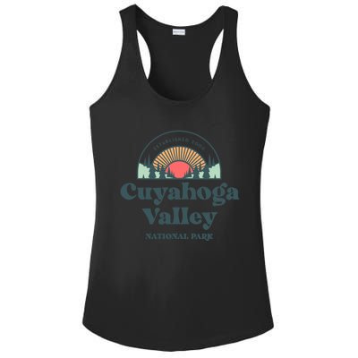 Family Vacation Design Gift Retro Cuyahoga Valley National Park Gift Ladies PosiCharge Competitor Racerback Tank