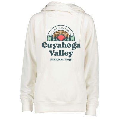 Family Vacation Design Gift Retro Cuyahoga Valley National Park Gift Womens Funnel Neck Pullover Hood