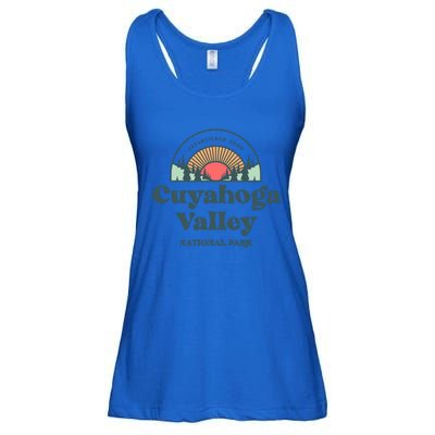 Family Vacation Design Gift Retro Cuyahoga Valley National Park Gift Ladies Essential Flowy Tank