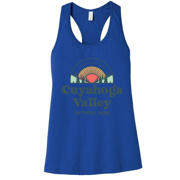 Family Vacation Design Gift Retro Cuyahoga Valley National Park Gift Women's Racerback Tank