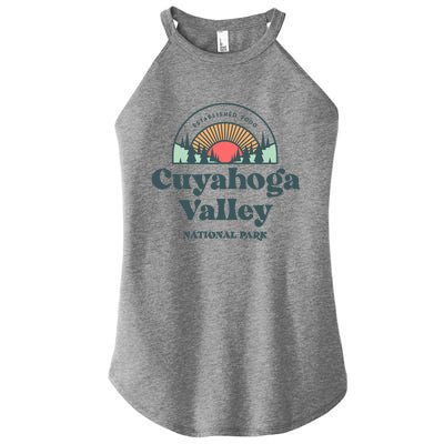 Family Vacation Design Gift Retro Cuyahoga Valley National Park Gift Women's Perfect Tri Rocker Tank